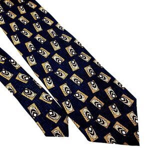 ‎Ferrell Reed Silk Tie Print Blue Geometric